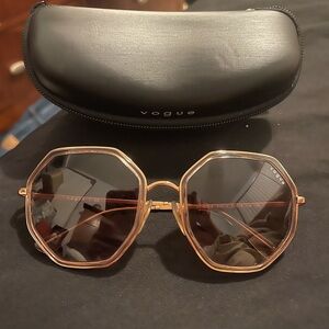 Vogue Hexagonal Gold Sunglasses